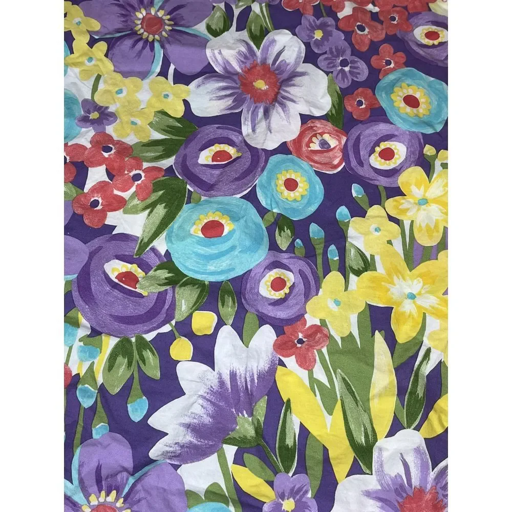 Pottery Barn Kids Poppy Duvet Cover Full / Queen Purple Multi Floral Tie Closure